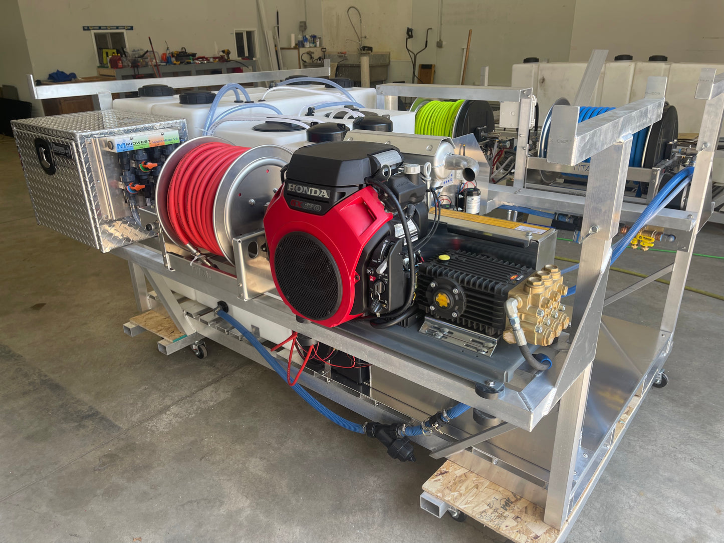 8 Foot - Fully Assembled Aluminum Pressure Washing Skid