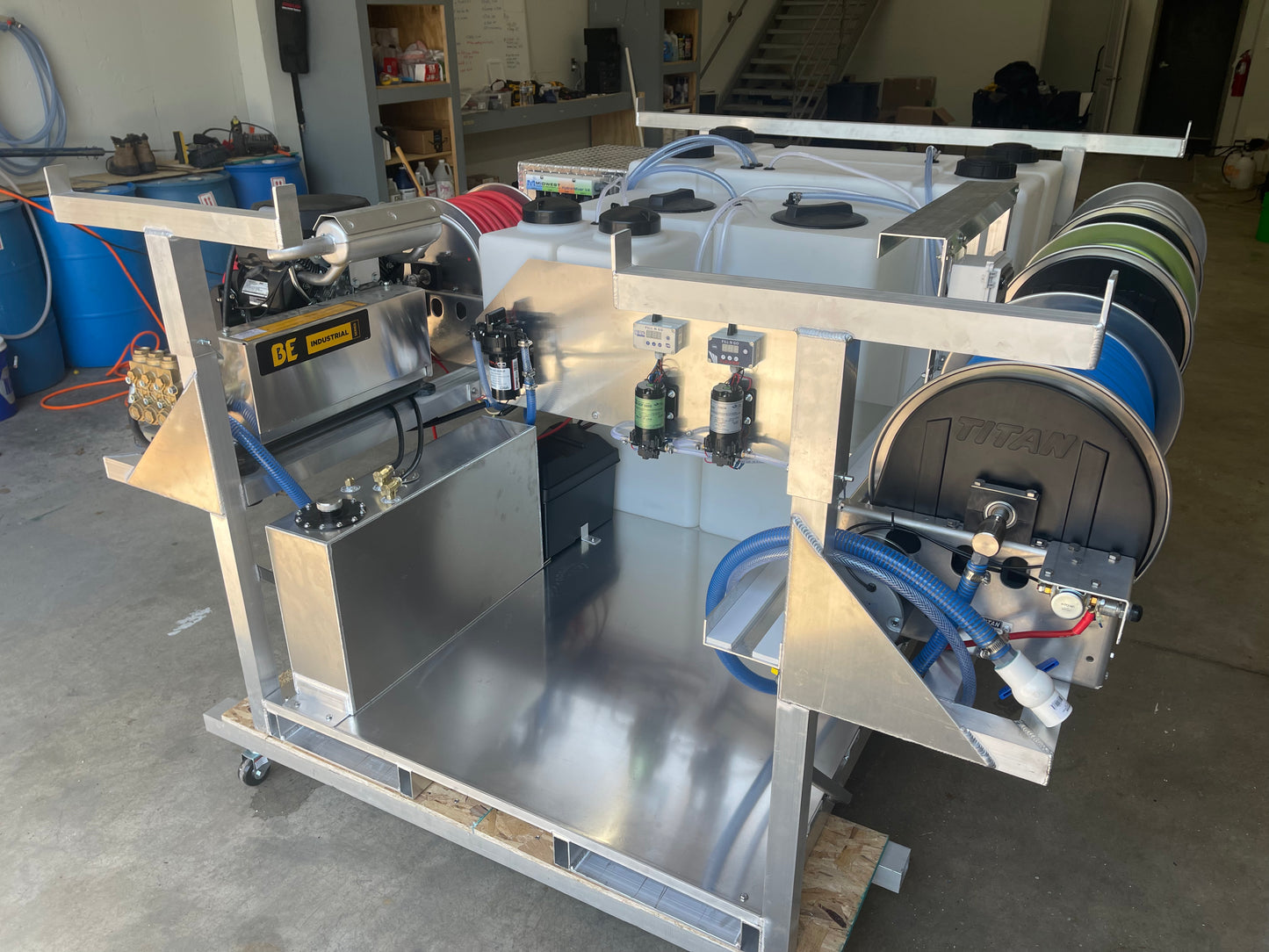 8 Foot - Fully Assembled Aluminum Pressure Washing Skid