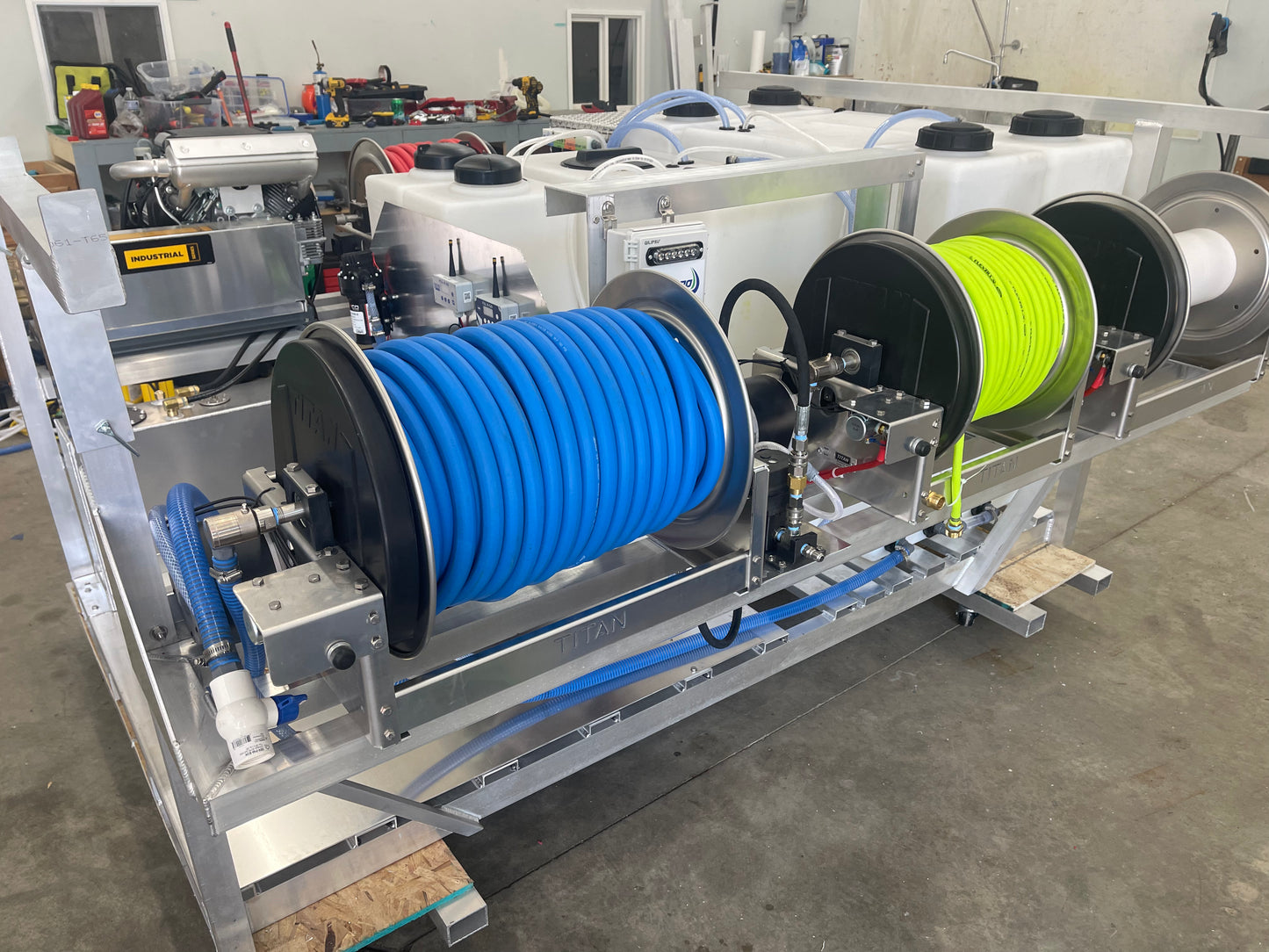 8 Foot - Fully Assembled Aluminum Pressure Washing Skid
