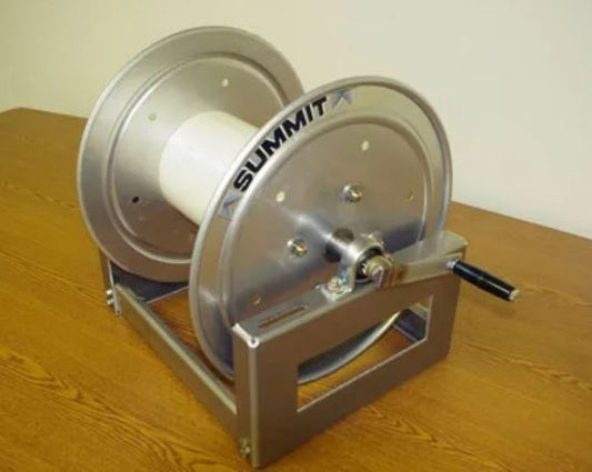 Summit Manual Hose Reel - Aluminum Frame with Stainless Steel Manifold